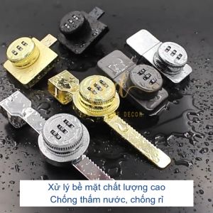 Khóa số tủ kính bằng hợp kim loại 1 hoặc 2 cánh - Khóa mật khẩu không cần đục lỗ