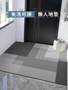 พรมปูพื้นประตูทางเข้าพรมปูพื้น PVC เช็ดทำความสะอาดได้สำหรับห้องครัวเช็ดเท้าหน้าประตูทางเข้าบ้านพรมปูพื้นกันลื่นสำหรับทางเข้าบ้านบ้าน