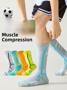 JINGCHI | Mens Professional Fitness Long Tube Socks Pressure Sports Running Jump Rope Summer Cycling Football Leg Socks Muscle Energy