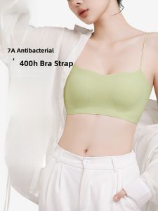 MONCAICHAN | Backless Seamless Bralette Womens Summer Thin One-Piece Nylon Tube Top Anti-Light Walking Bra No-Trace Gathering Vest