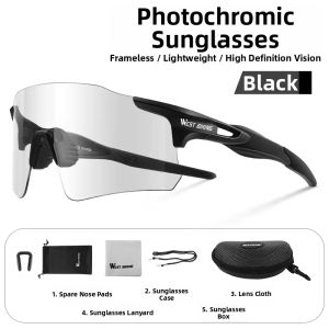 West Biking | Color Changing UV Protection Windproof Riding Glasses