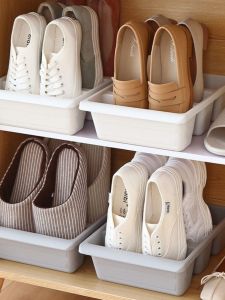 Plastic Shoe Storage Box Drawer Style Shoe Cabinet Organizer for Pairs of Shoes And Slippers Hallway/Entrance Organizer