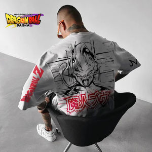 Bandai | Summer Mens T Shirts Dragon Ball Majin Print Graphic Short Sleeve Tee Cotton Casual Oversized Streetwear Y2k Tops Anime Cosplay