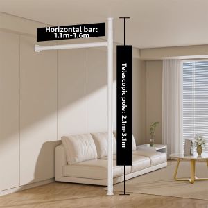 MLZH | Room Divider Curtain No-Drilling Installation