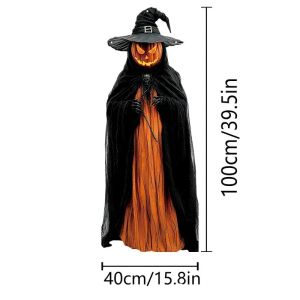 Vải Nền Trang Trí Halloween Hình Người Bí Ngô Ma Quái 2D Chất Liệu Polyester Dùng Trong Nhà Và Ngoài Trời Tạo Không Khí Kinh Dị