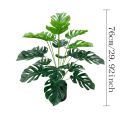 Turtle Leaf Hyphosis Big Artificial Plants White Green Leaves Bonsai Simulated Plant Potted For Room Decor Home Garden Desk Orna. 