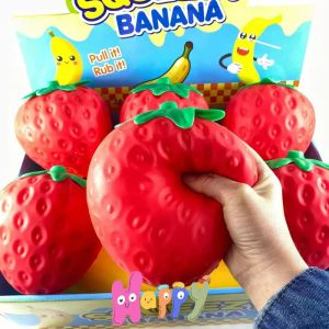 Beast Kingdom | Super Jumbo Strawberry Squishi Cream Scented Squishy Slow Rising Antistress Toy Kids Grownups Squeeze Squishy Toys