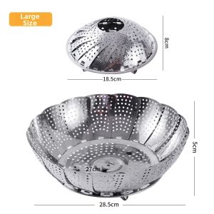 ZEXI | Universal Foldable Stainless Steel Steamer Insert