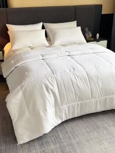 Thick White Duvet Filler Thick Comforter for Hotel Home Kumot Queen Double King Cotton Warm Blanket Kumot White Plain