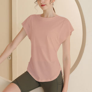 Áo Thun Nữ Tay ngắn thể thao thân trên thoáng khí nhanh khô áo cánh luyện tập chạy quần áo tập yoga tập thể dục giảm cân