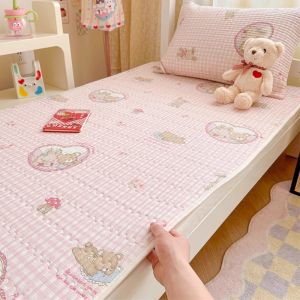 Pure Cotton Student Dormitory Bed Mat Single Layer Cotton Bedding Pad Bottom Quilt Dirt Proof Matress Pad Modern Simple Style