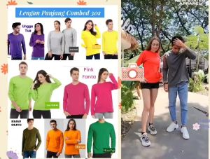 Kaos polos lengan panjang soft katun combed 30s UNGU MUDA / LILAC kaos lengan panjang polos kaos polos pria wanita lengan panjang kaos hijab polos kaos polos premium lengan panjang ( LANGSUNG PABRIK )