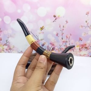 empu craft once pipa padutan kayu kelor hitam model terompet A490
