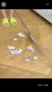 Ready stock  retractable magic broom household silicone wiper floor flat mop bathroom no dead corner broom