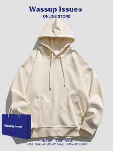 Wassup Issue American Style Hoodie Mens Spring Autumn Couples Sports Clothes Loose Fit Cotton Polyester Blend Casual Wear