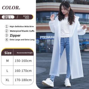 Travel Long Raincoat Full Body Waterproof Adult Outdoor Hiking New Electric Bicycle Riding Rain Poncho Modern Simple Style EVA Material