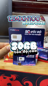 SIM 4G 5G Mobifone 12MXH100 - SIM KHÔNG GIỚI HẠN DATA TRUY CẬP MẠNG XÃ HỘI - MIỄN PHÍ 1 Năm Không Cần Nạp Tiền - BẢO HÀNH 12 THÁNG . FREESHIP - CHƯA KÍCH HOẠT