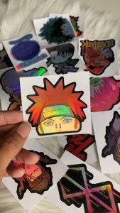 Stiker Hologram Pain Akatsuki ukuran 6 cm
