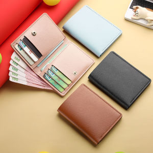 Mini Compact Wallets for Men And Women Simple Design Thin Short Style Card Holder Driving License Case Leather Goods