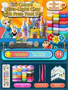 Safe Toxic-Free 24-Color Modeling Clay 100g