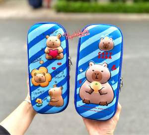 Hộp Bút 3D Dây Kéo Mẫu CAPYBARA Kuromi Loopy Cinnamoroll Cute Cho Bé