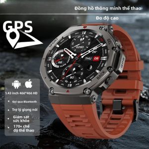 Đồng Hồ Thông Minh Quân Sự T-Rex 3 Ultra 2025 GPS GNSS La Bàn Máy Đo Độ Cao Đồng Hồ Thể Thao Chống Nước 10ATM Dành Cho Nam Và Nữ Với Chức Năng Theo Dõi Sức Khỏe Và Giấc Ngủ