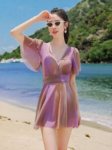 XTEP | Tummy Conceal Slimming Small Bust Gather Swimwear