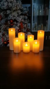 Vimite LED Candle Light Flameless Electronic Flickering Candle Lamp Decorative Night Light for Home Indoor Table Windows Valentines Day