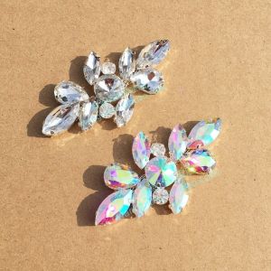 AB Colorful Glass Rhinestone DIY Princess Crystal Shoe Box Sticker Fox Fur Sheep Cashmere Coat Collar Decoration Rhinestone