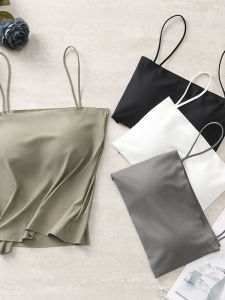 เสื้อกั๊กสายเดี่ยวสีพื้นพร้อมแผ่นเสริมหน้าอก ทรงเข้ารูป แขนสั้น ผ้าฝ้ายผสมโพลีเอสเตอร์ ฤดูร้อน 2022 เสื้อผ้าทำงาน