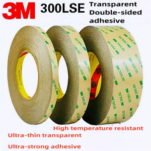กาวสองหน้า3M9495LE แท้ดั้งเดิมมีความหนืดสูงบางเฉียบกันน้ำกันน้ำอุณหภูมิสูงความกว้างของกาวด้านใสสองด้าน Pet 1มม.-10มม. * 55ม.