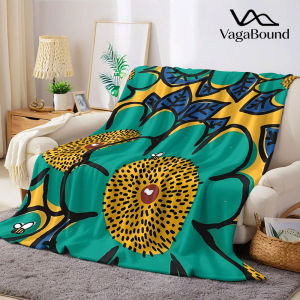 BILIBILI | yellow green sunflower bee Flannel Blanket Warm Soft Halloween Christmas Decorative Couch Warm Cozy All-Season Gift