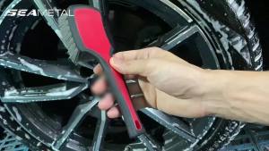 SEAMETAL Car Wheel Hub Washing Brush Anti Slip Handle Car Tire Wheel Rim Cleaning Brush Dust Removal Detailing Brushes Wash Tool