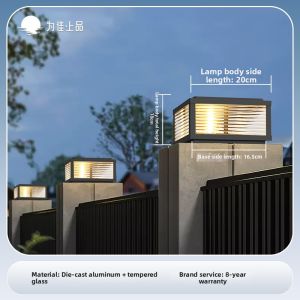 VINCAN | Solar Outdoor Garden Pillar Light