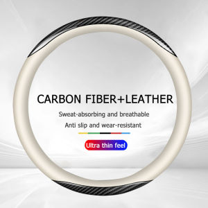 Carbon Fibre Leather Car Steering Wheel Cover Penutup Stereng Fit Mercedes Benz W207 W211 W205 W212 W204 W220 W206 W124 W213 W218 CLA CLS GLA GLB GLC GLE GLK GLS C-Class E-Class