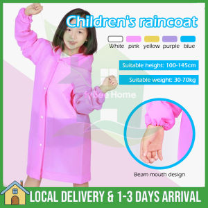 【🇲🇾Stock 】Kids/Adult Outdoor Raincoat Rain Waterproof EVA Rain Coat Poncho Hooded Portable Clear Rainwear Baju Hujan Motor 雨衣