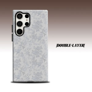BILIBILI | Vintage Damask For Samsung Galaxy S26 S25 S24 A56 A36 Dual Layer Luxury Fashion Full Lens Protective Case