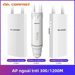 Bộ Mở Rộng WiFi Không Dây Ngoài Trời Comfast 300M/1200M 2.4G/5GHz AC1200 Bộ Định Tuyến Phủ Sóng Rộng Với Ăng-ten Tích Hợp Bộ Lặp Tín Hiệu Đường Phố Điểm Truy Cập Cho Gia Đình