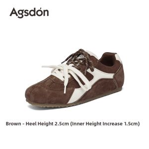 Agsdon | Stylish Pairing Brown Womens Training Shoes Thick Sole