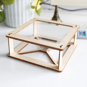 3D Hologram Smartphone Hologram Projector Wooden Self-Assembly Science Educational Toy DIY Display Set For Kids Home