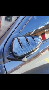 Perodua Ativa Side Mirror Cover Exterior Car Accessories Glossy Black / Carbon Fiber Deco 2pcs Protector Car Side Rear View Mirror Guard Cover Caps Trims Exterior Decoration Accessories