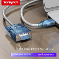 สายแปลง USB เป็น RS232 DB9 COM Port Serial PDA 9 PIN อะแดปเตอร์แปลง DB9สำหรับคอมพิวเตอร์ PLC. 