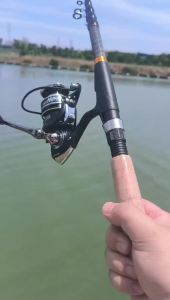 Deukio | DEUKIO Spinning Fishing Pole Set Full Kit With 1.8M/2.1M Telescopic Fiber Fishing Rod And 5.2:1 2000 3000 Reel Travel Set Pesca