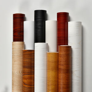 Waterproof Wood Grain Self Adhesive Door Stickers Furniture Renovation Decorative Bedside Table Dresser Frame Wall Decals