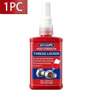 LOOLIFL | 50ML Threadlocker 243 271 Screw Glues Anti Loose High Strength Anaerobic Adhesive Anti‑Vibration For Metal Bolt Nut Repair Tools