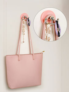 Suction Cup Hook Cute Adhesive Hook Bathroom Door Hanging Rack Kitchen Double Headed Strong Load-bearing Adhesive Hook Key Hooks