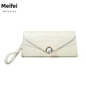 MEIFEI | Leather Wallet Large Capacity Multiple Card Slots Golden Bling