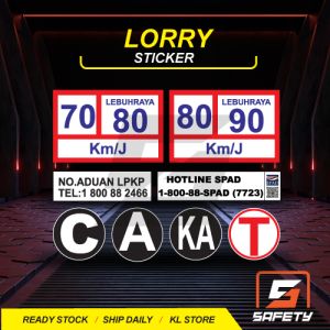 Lorry Sticker MOT SPAD A C T KA Spad 70/8080/90 sticker puspakom stiker lori