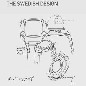 【Free Film】Luxury Case Fluororubber Strap + Case For Apple Watch Series 8/7 45mm For Apple Watch SE 6 5 4 44mm Rubber Band Modification Kit strap + case smart watch Bracelet