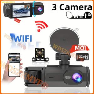 Camera Hành Trình WIFI 3 Kênh 1080P Ghi Hình DVR Ô Tô Với Camera Trước Sau Cảm Biến G Phát Hiện Chuyển Động Hộp Đen Cho An Toàn Phương Tiện